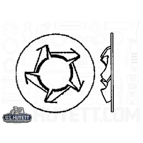 Pushon Ret 17 x 0.25 ScrSz M6-1.0 ZM2, A Raymond Tinnerman, Mfr#: EFPOR-PT060017-214/B